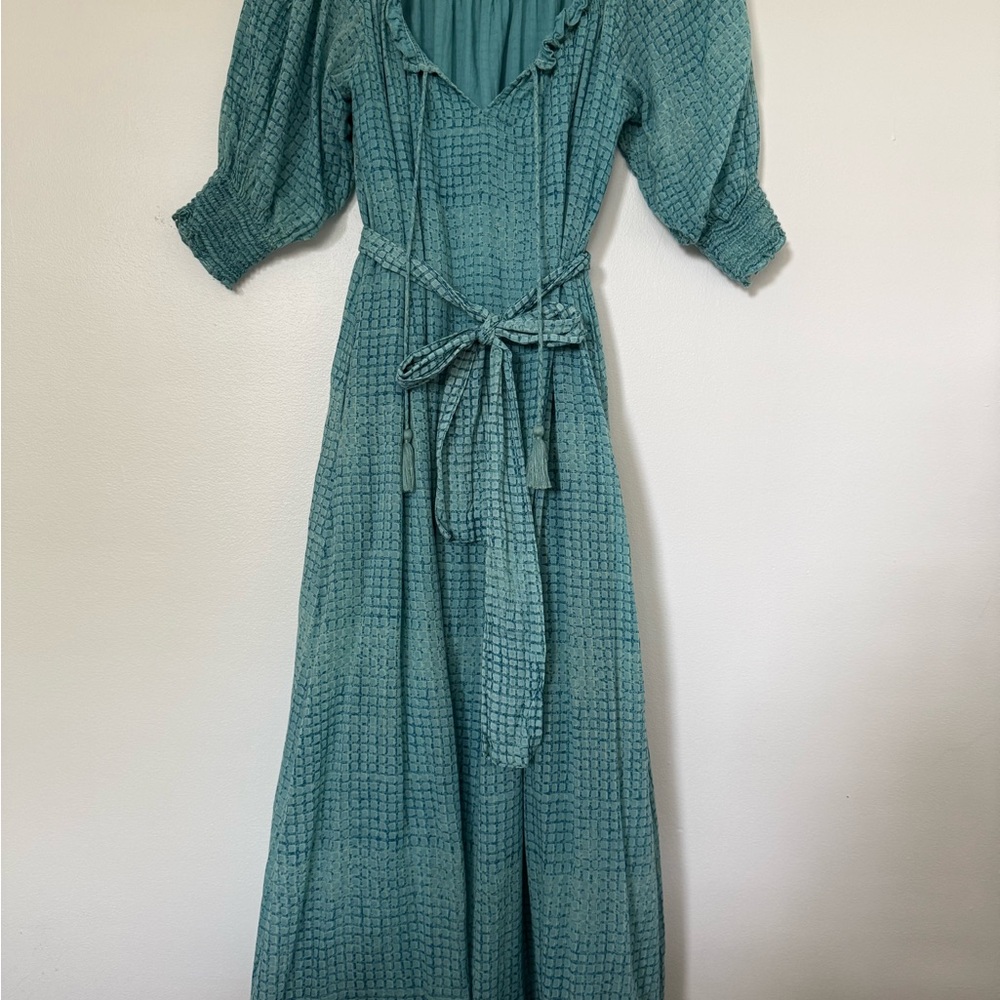 Chic Long Sleeve Teal Dress